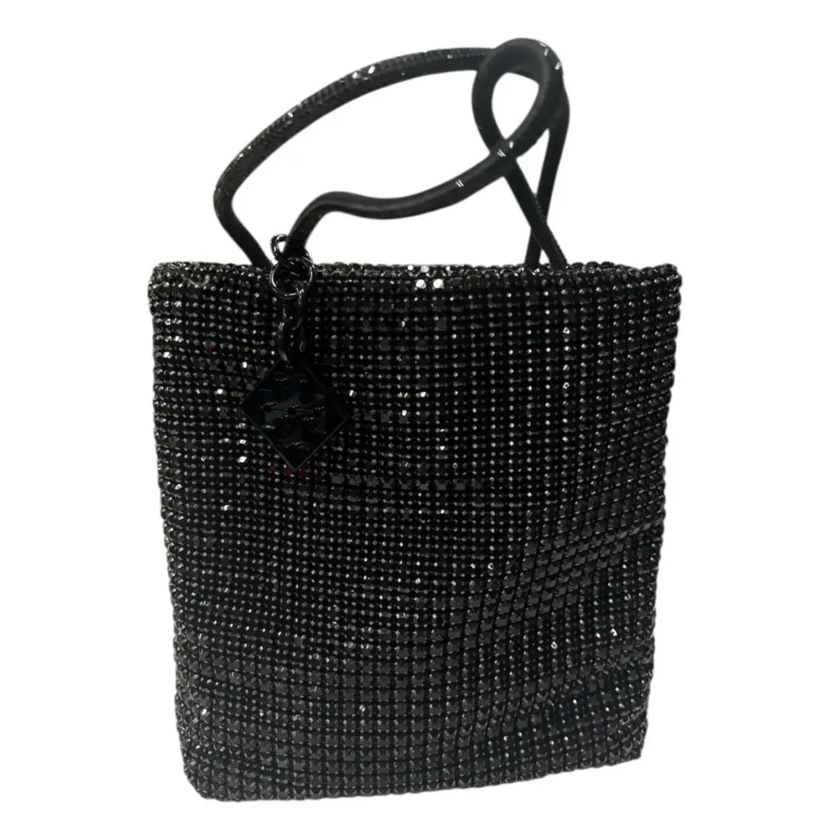 Tory Burch Night Owl Crystal Embellished Mini Tote Black