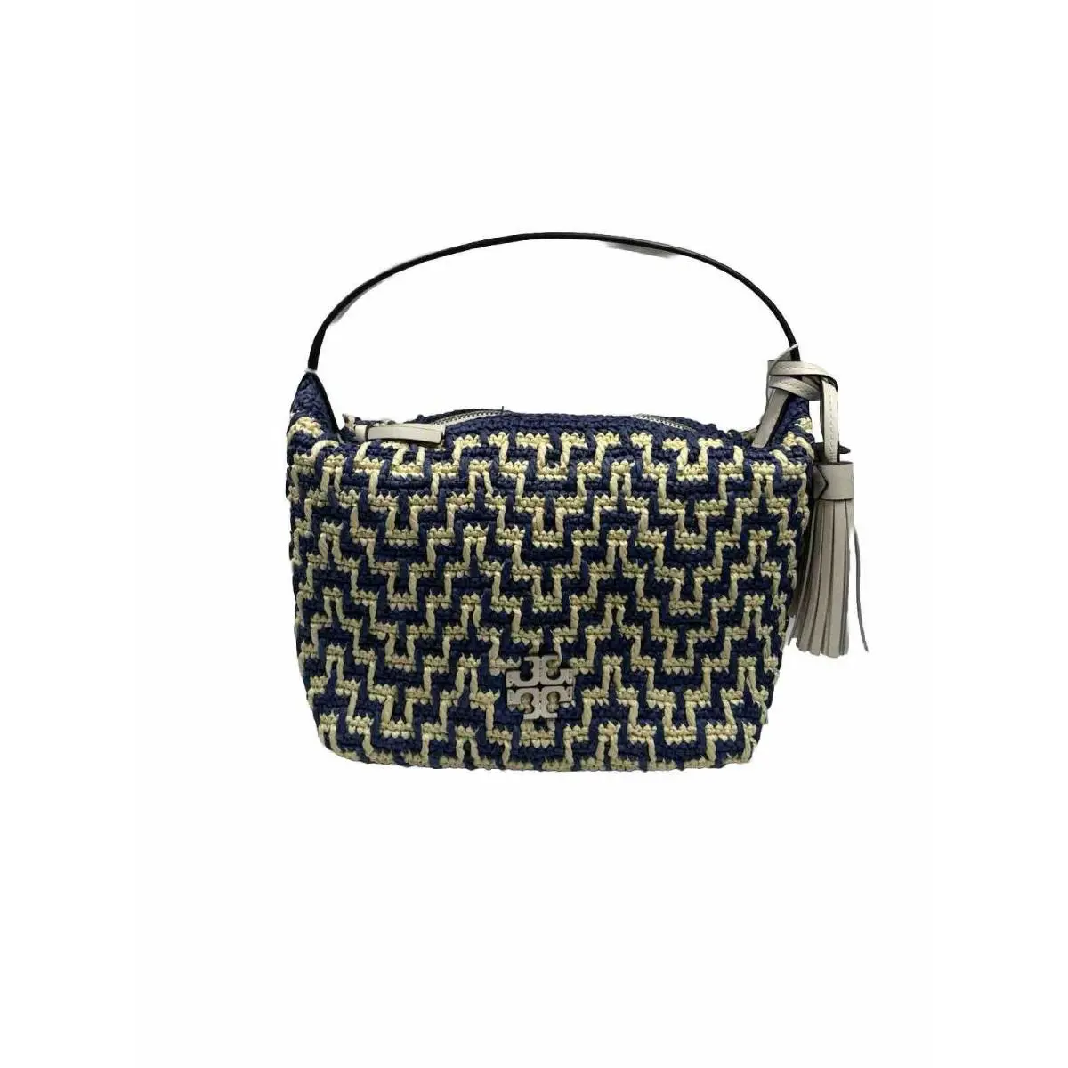 Tory Burch Thea Straw Small Shoulder Bag Color Natural/blue OS