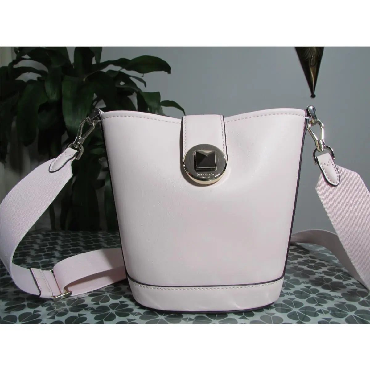 Smooth Leather Audrey Mini Bucket Black or Light Rose K8103 Light Rose by Kate Spade