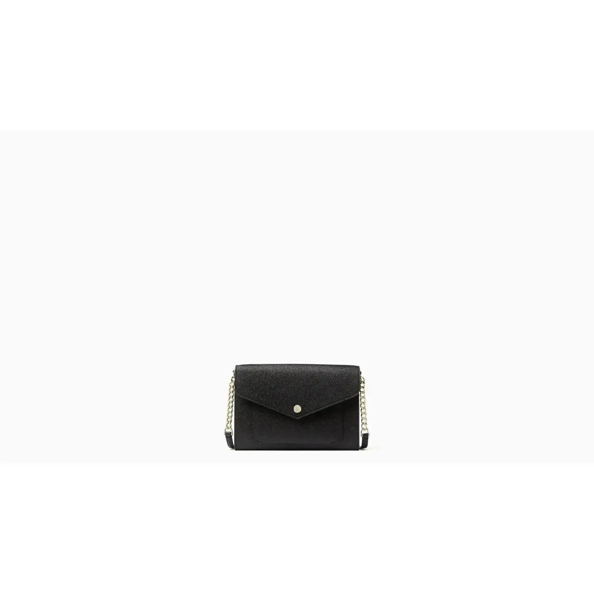 Glitter Fabric Tinsel Flap Crossbody Bag Black by Kate Spade