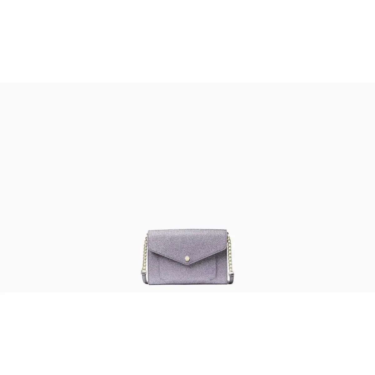 Glitter Fabric Tinsel Flap Crossbody Bag Lilac Frost by Kate Spade