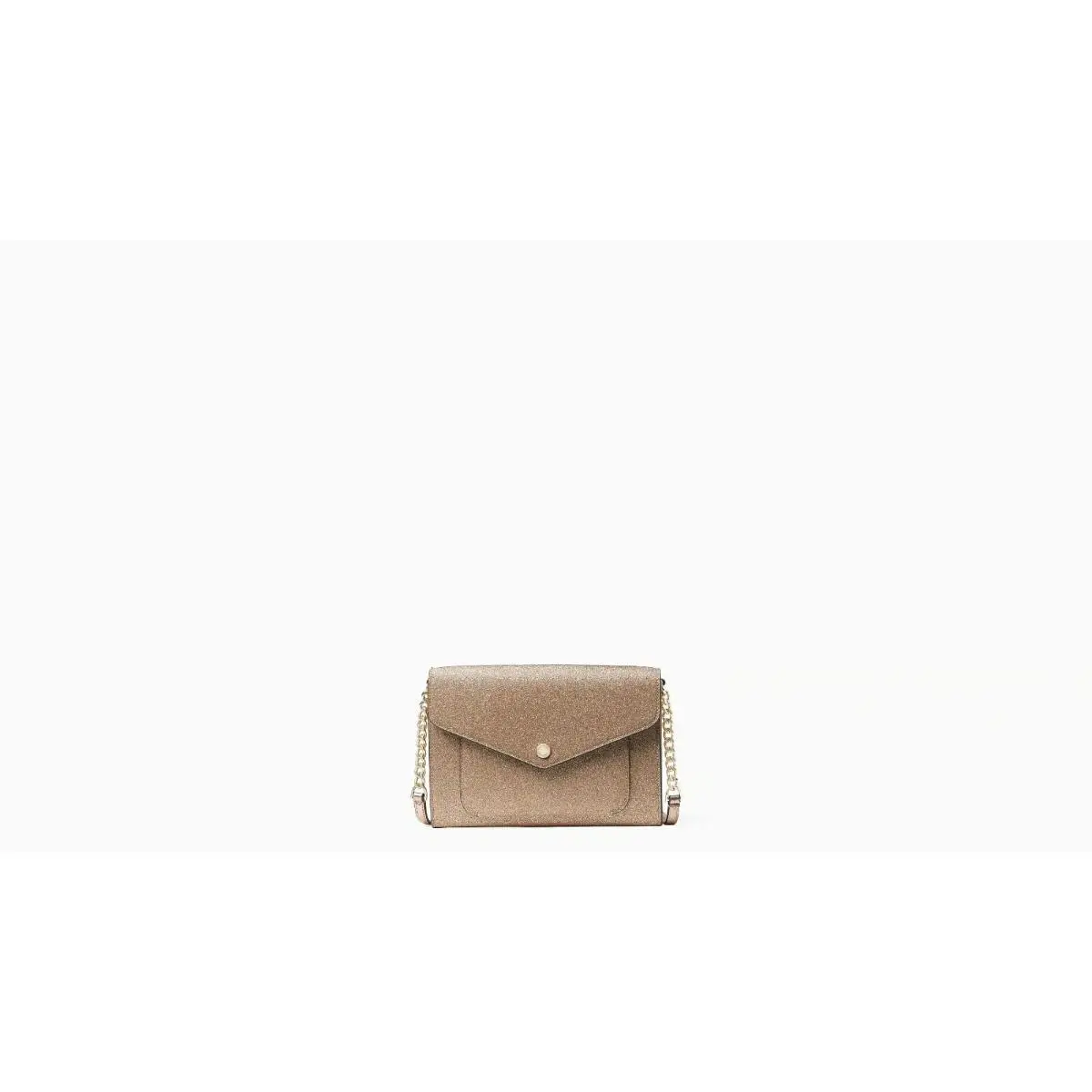 Glitter Fabric Tinsel Flap Crossbody Bag Rose Gold by Kate Spade