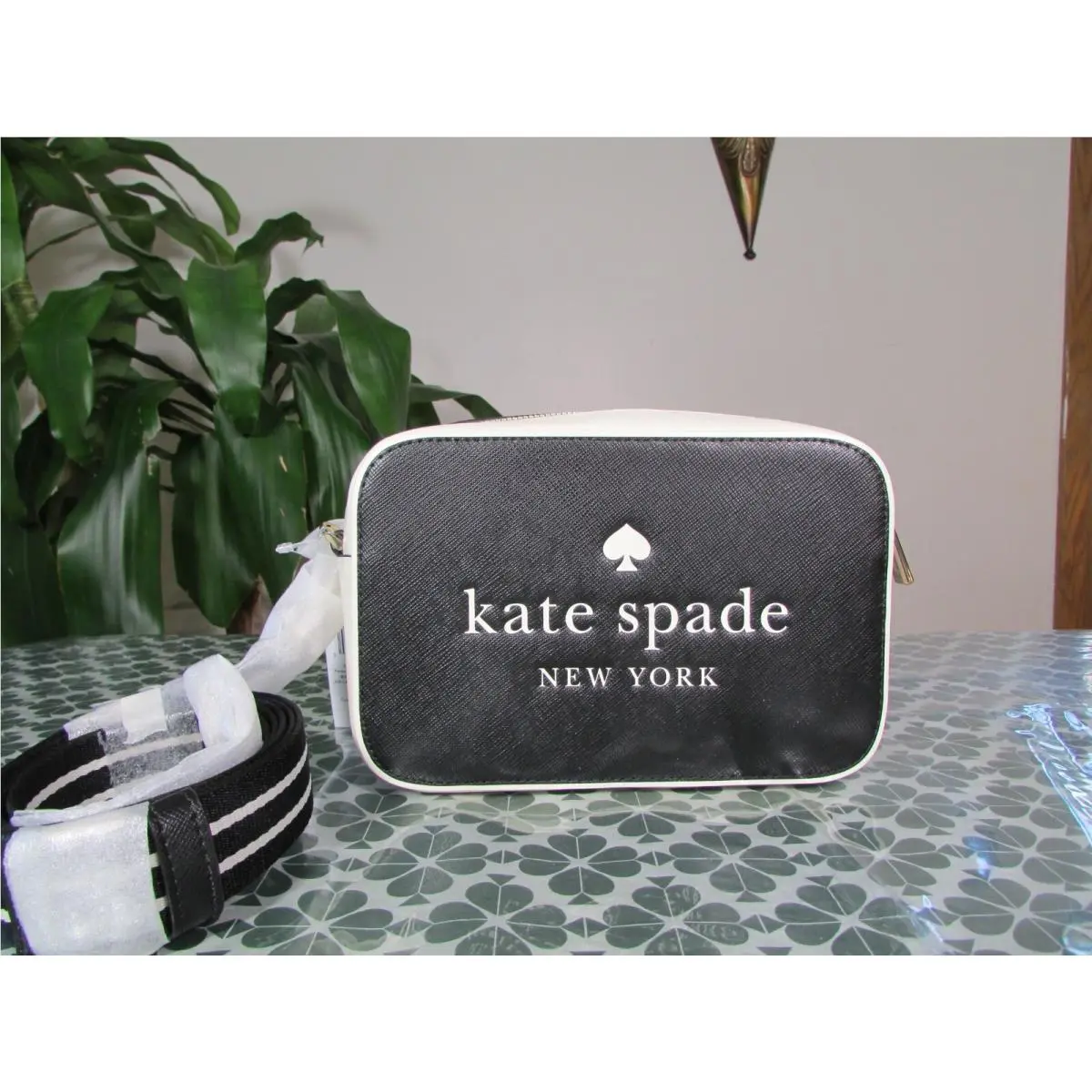 Saffiano Leather Oh Snap Colorblock Mini Camera Bag KH756 Black Multi by Kate Spade