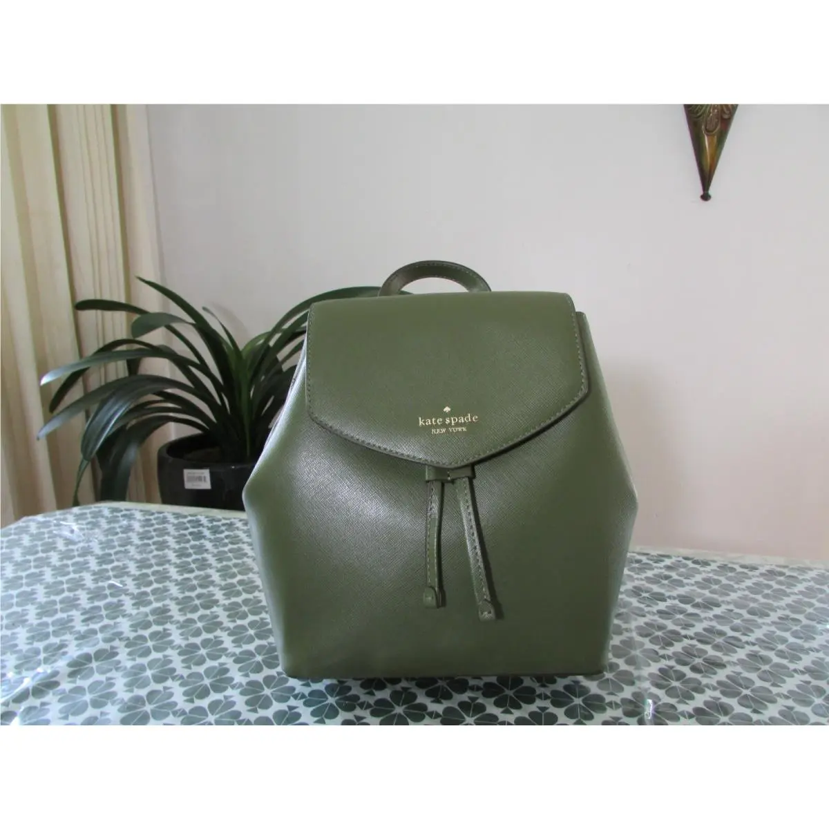 Kate Spade Saffiano Leather Medium Flap Backpack