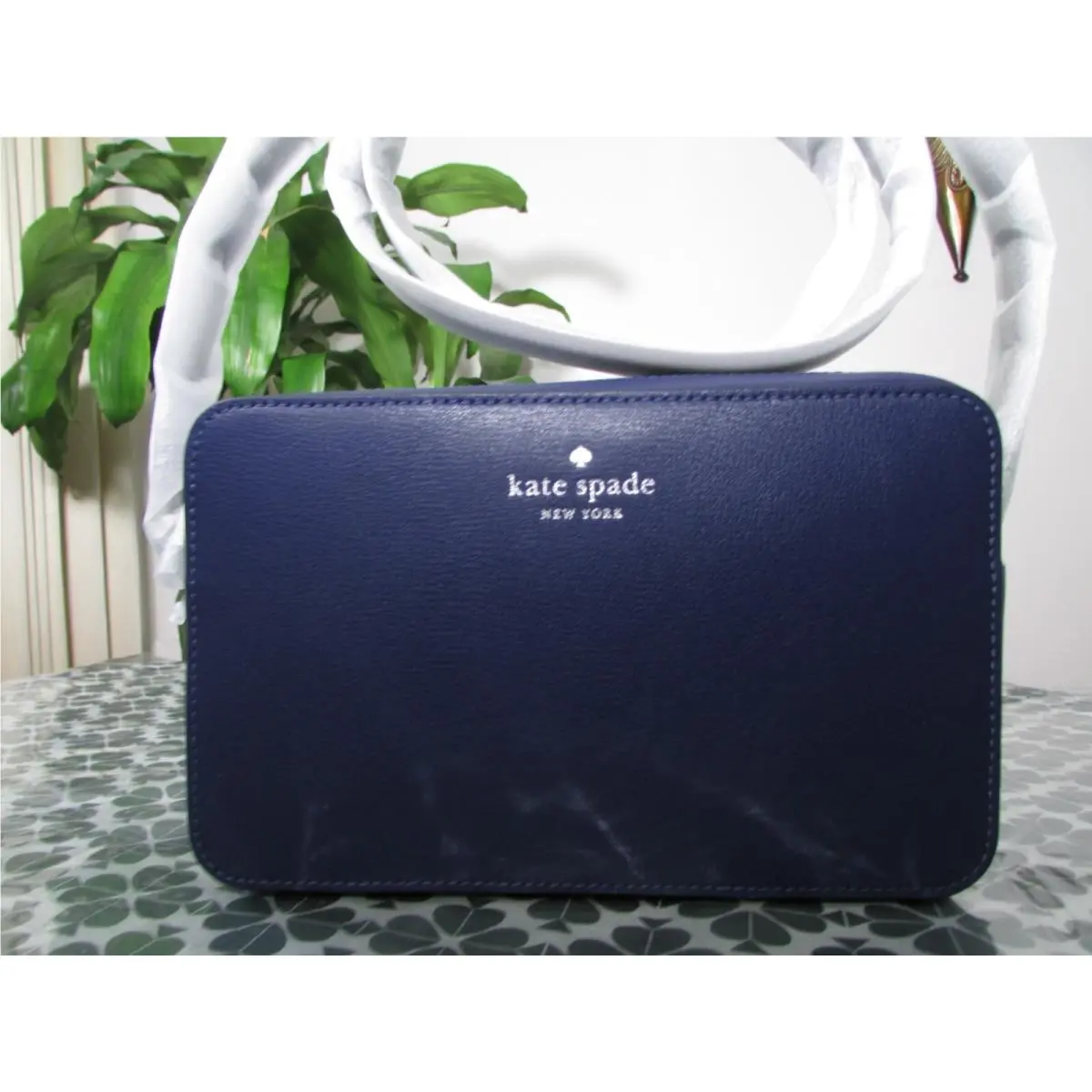 Refined Grain Leather Crossbody Bag KC469 Bold Navy by Kate Spade