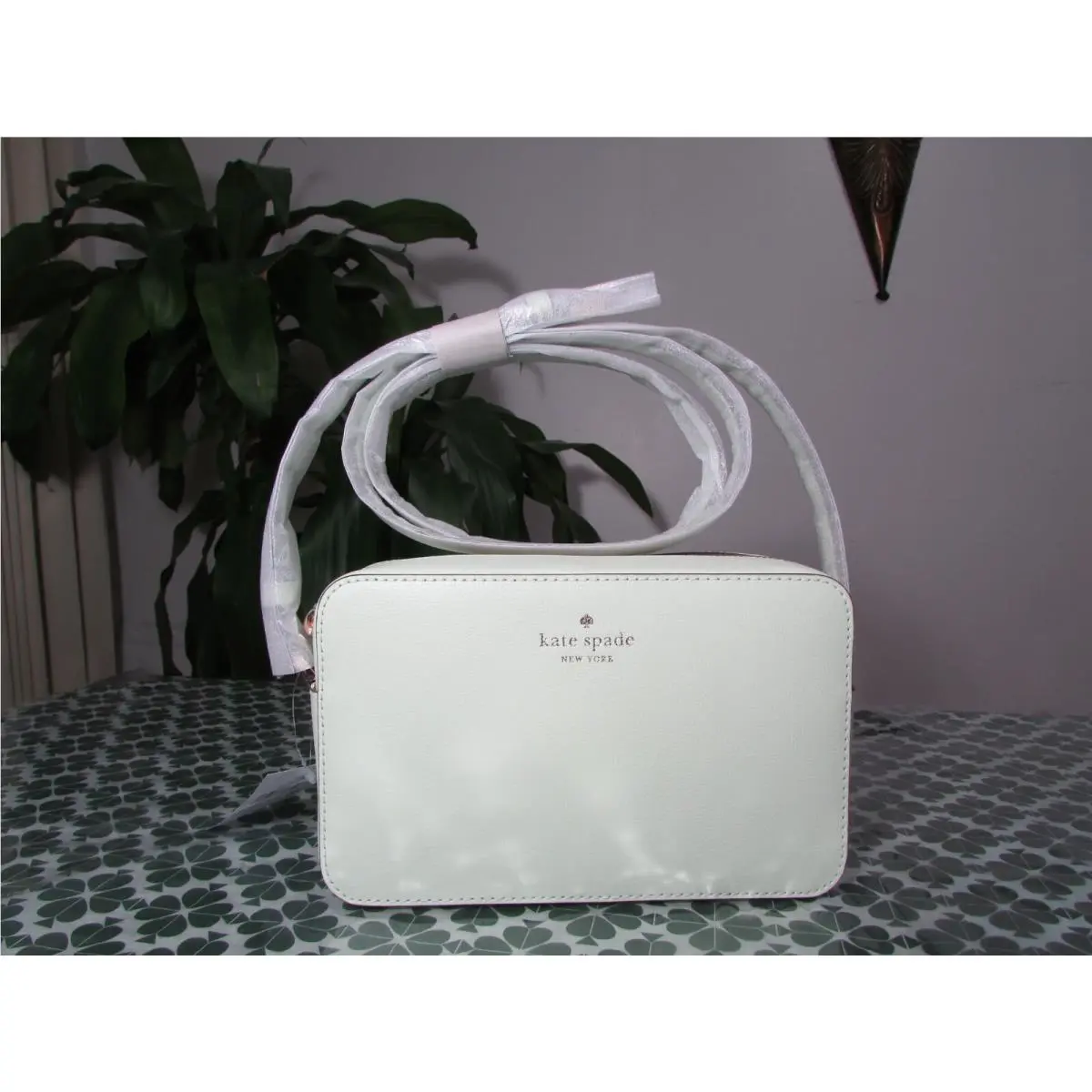 Refined Grain Leather Crossbody Bag KC469 Lime Frost by Kate Spade