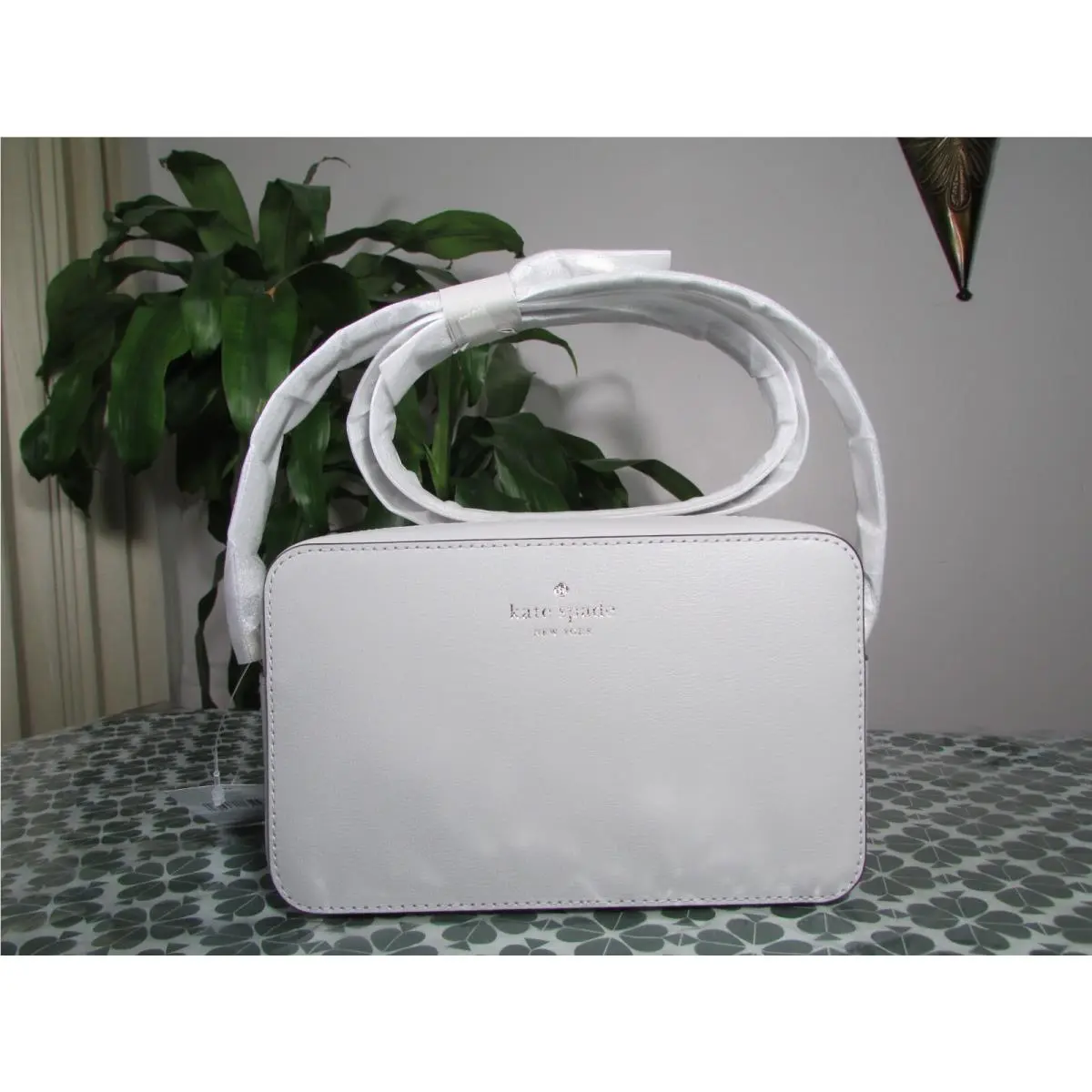 Refined Grain Leather Crossbody Bag KC469 Platinum Grey by Kate Spade
