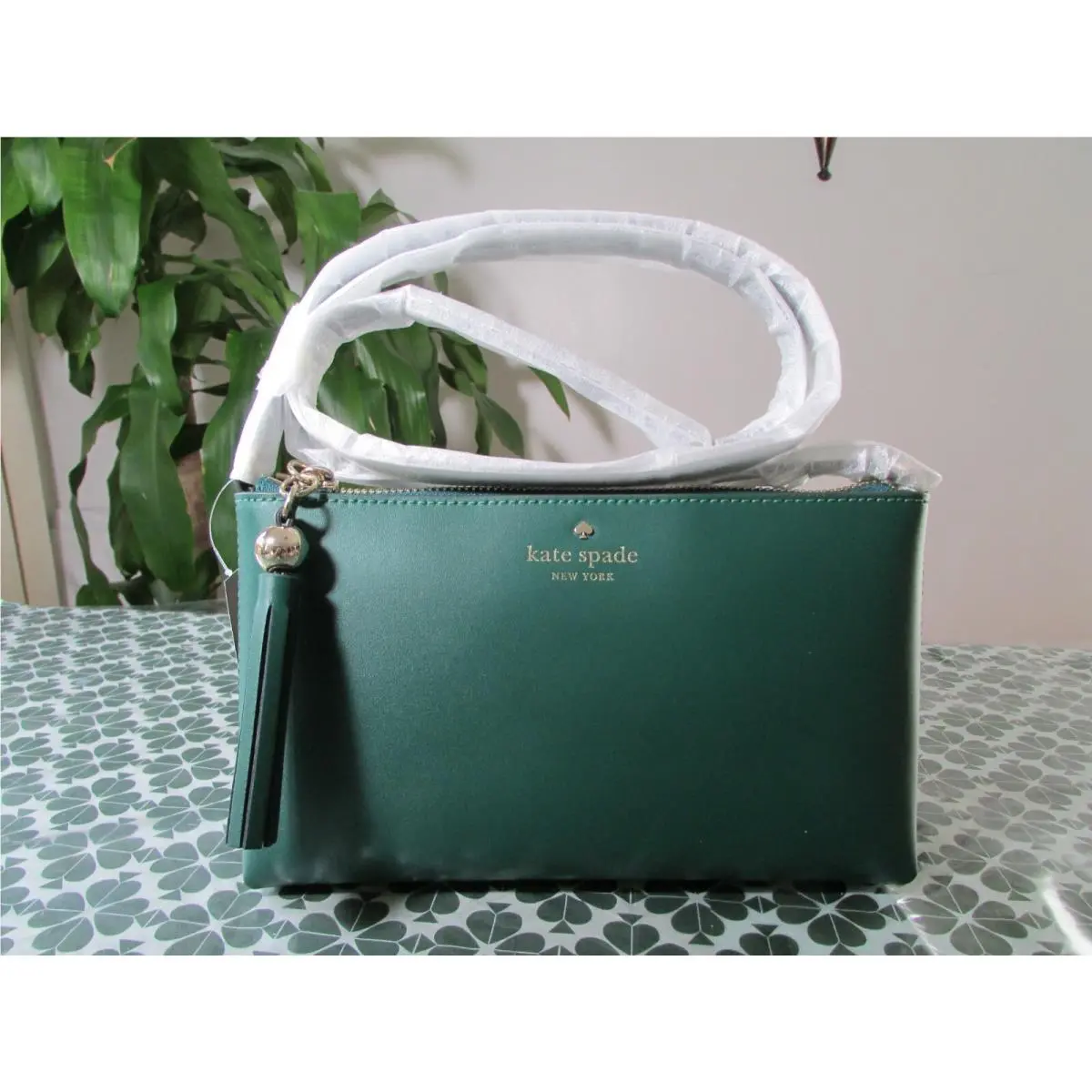 Smooth Leather Amy Crossbody Bag WKRU4856 Deep Jade by Kate Spade