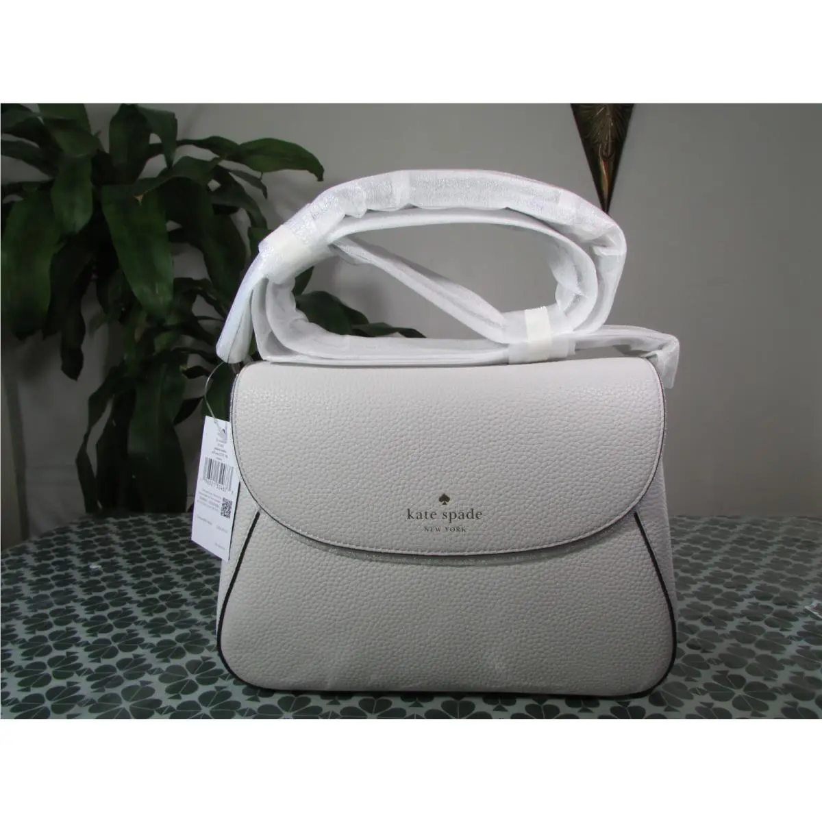 Leather Monica Flap Crossbody KC465 Black or Quill Grey Quill Grey by Kate Spade
