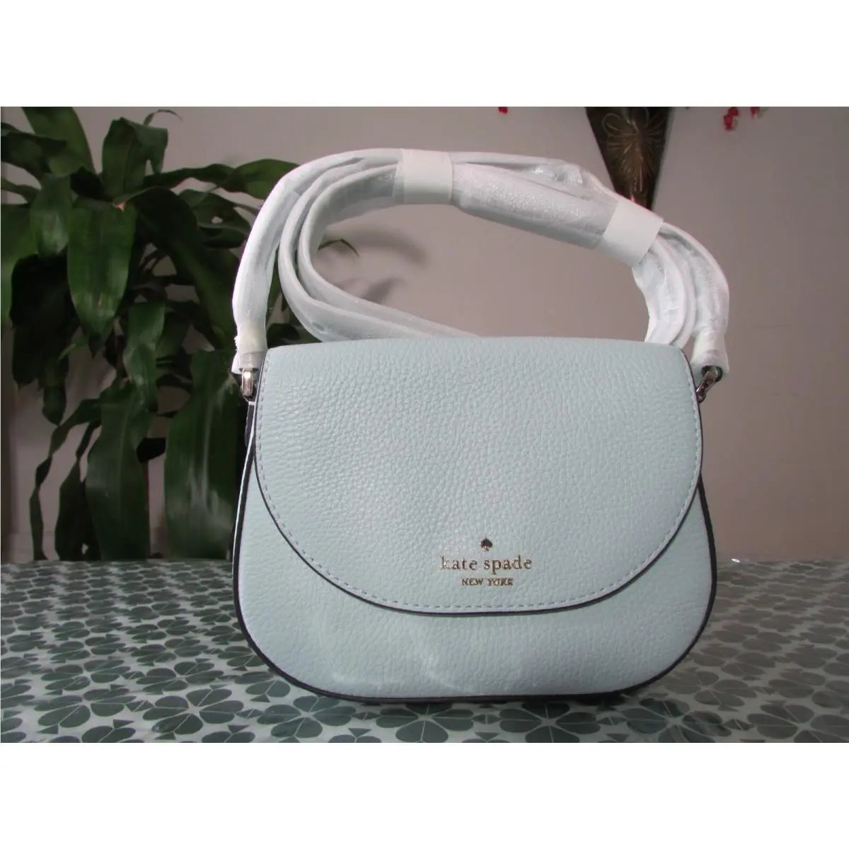 Kate Spade Pebble Leather Mini Flap Crossbody Bag WLR00396