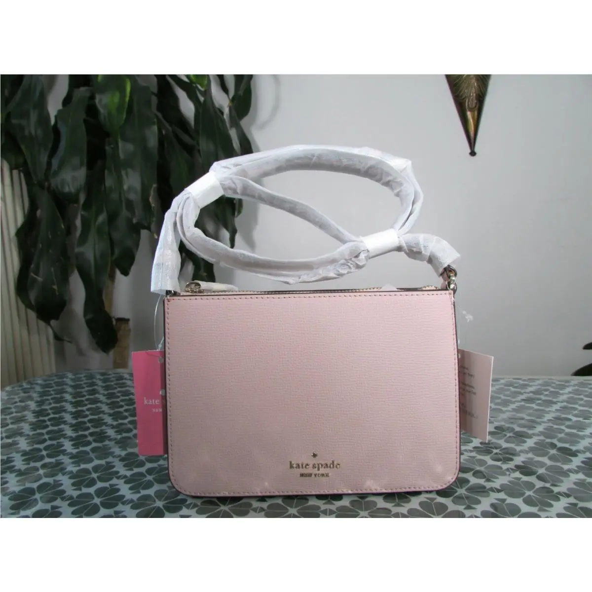 Grain Leather Darcy Small Slim Crossbody Bag Rose Smoke by Kate Spade
