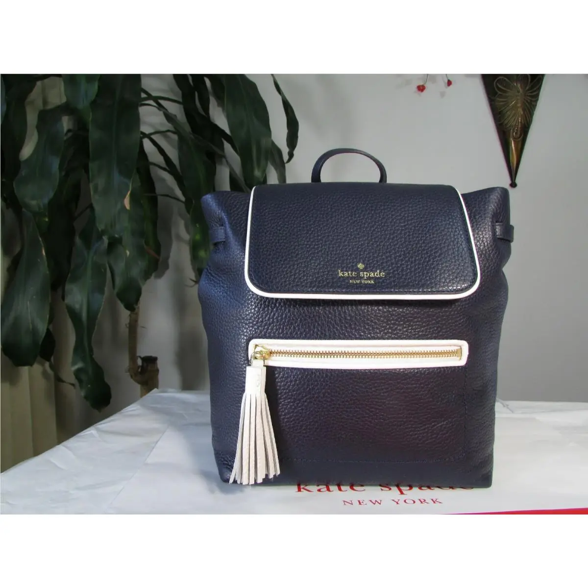 Leather Kacy Chester Street Backpack Black or Ofshr / Cmnt Ofshr / Cmnt by Kate Spade