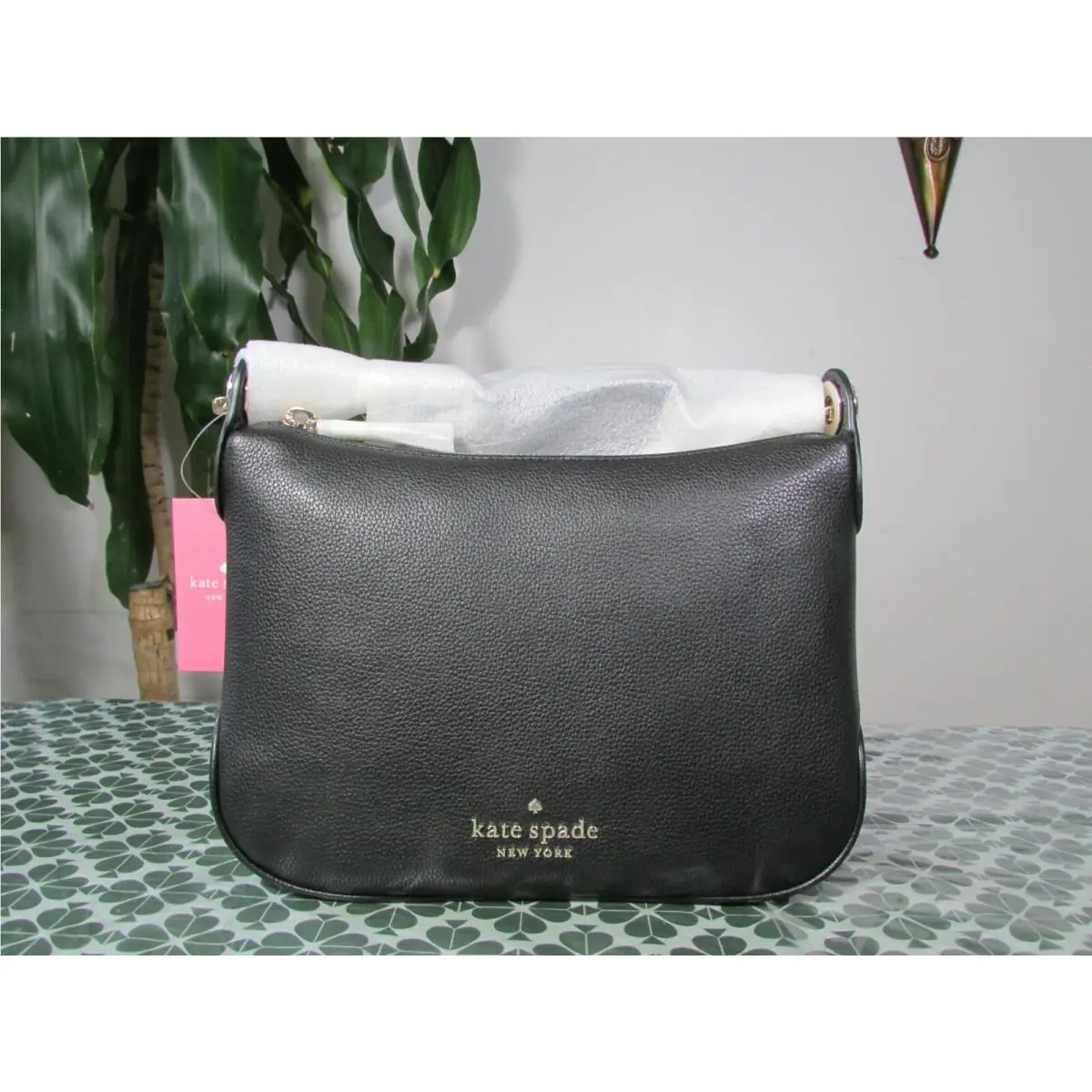 Pebble Leather Rosie Small Crossbody WKR00630 Black by Kate Spade