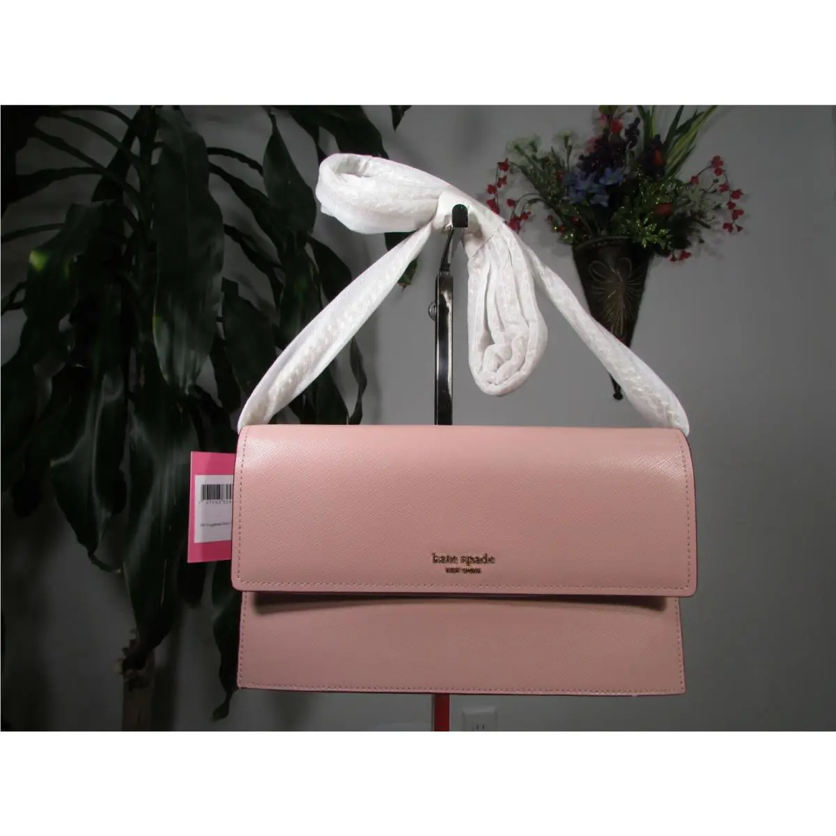 Saffiano Leather Willow Wallet Crossbody Bag Rosy cheeks by Kate Spade