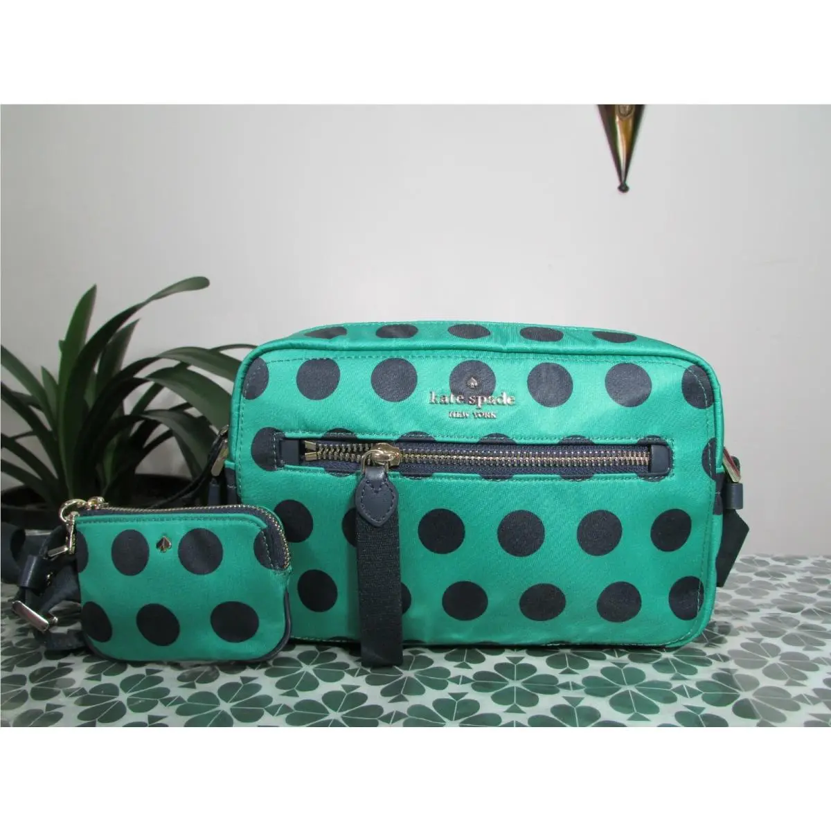 Nylon Chelsea Camera Crossbody Bag Green Multi by Kate Spade