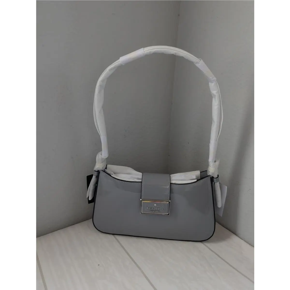 Kate Spade KF530 Reegan Patent Small Shoulder Bag In Pavement