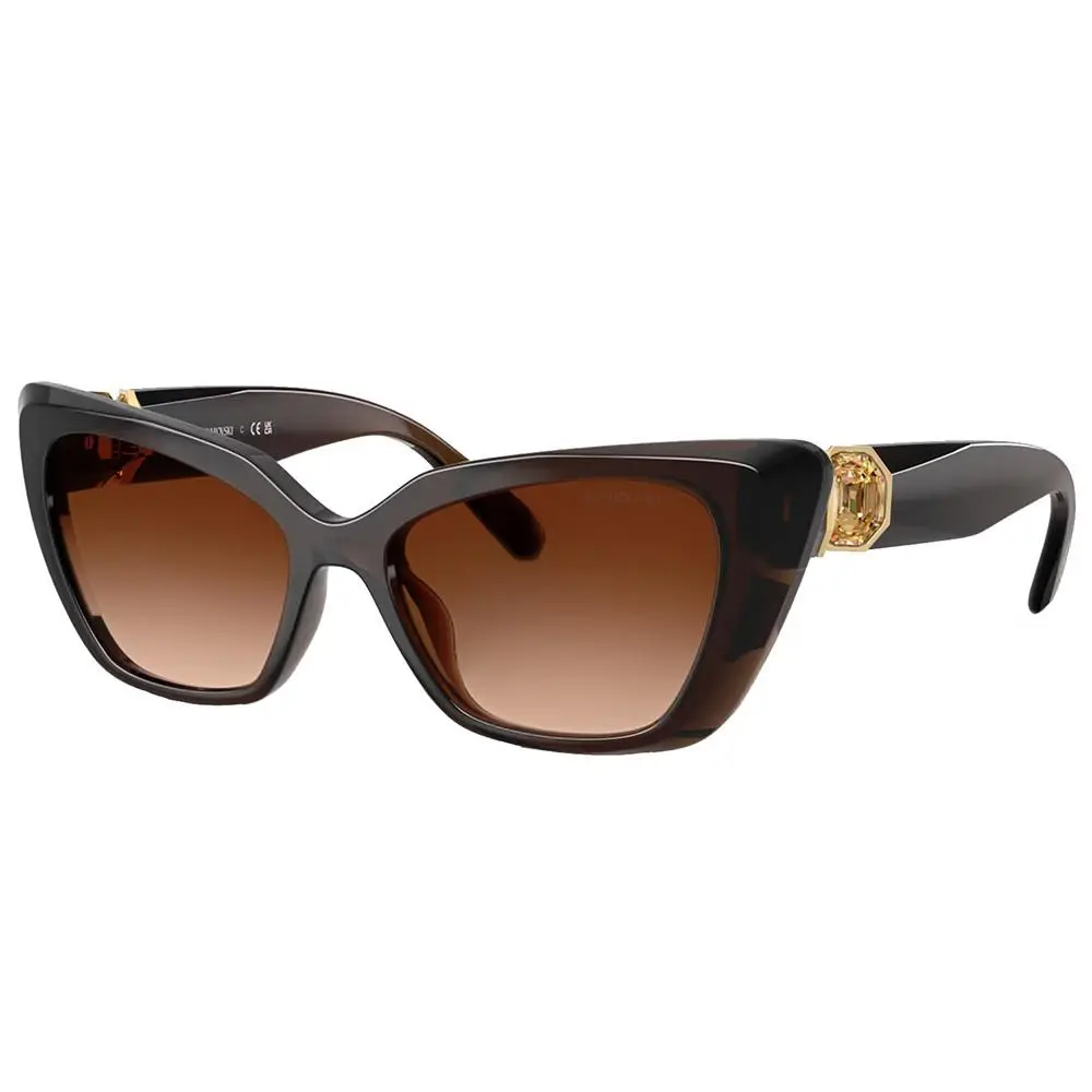 SK 6047 108474 Transparent Brown Plastic Sunglasses Brown Gradient by Swarovski