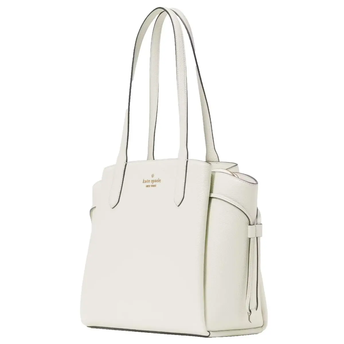 Dumpling Ivory Leather Tote Bag KL012 Off White Purse by Kate Spade