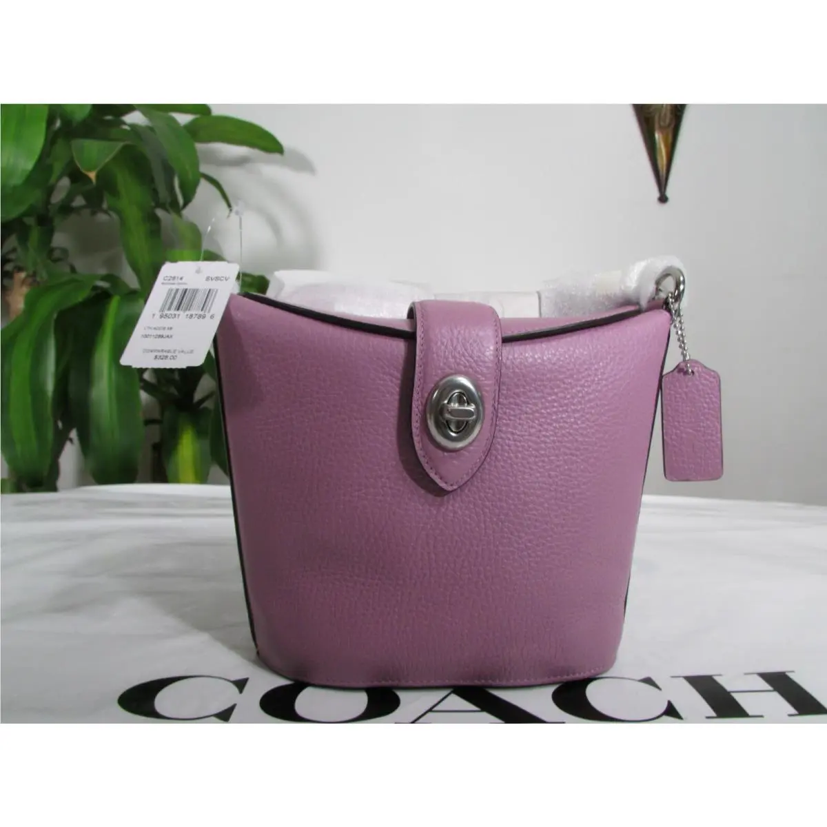 Leather Addie Crossbody Bag C2814 Teal or Voilet Orchid Violet Orchid by Coach