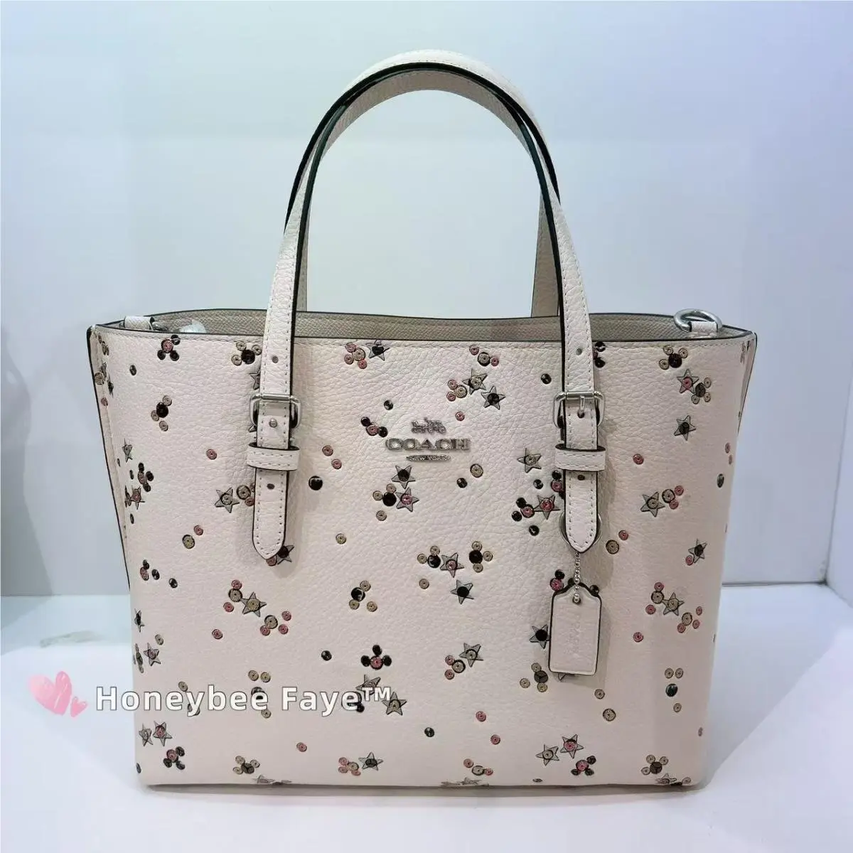 Coach Mollie Tote Bag 25 with Star Print CCV87