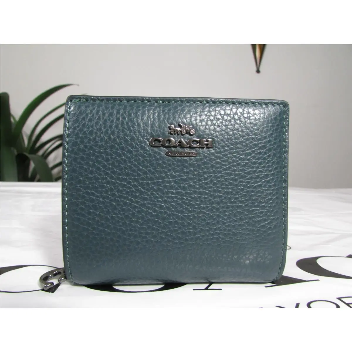 Coach Pebble Leather Snap Wallet C2862