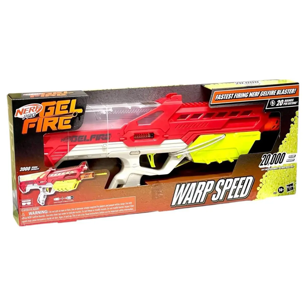 Nerf Pro Gelfire Warp Speed Fire 20 Rounds Per Second 20 000 Gelfire Rounds
