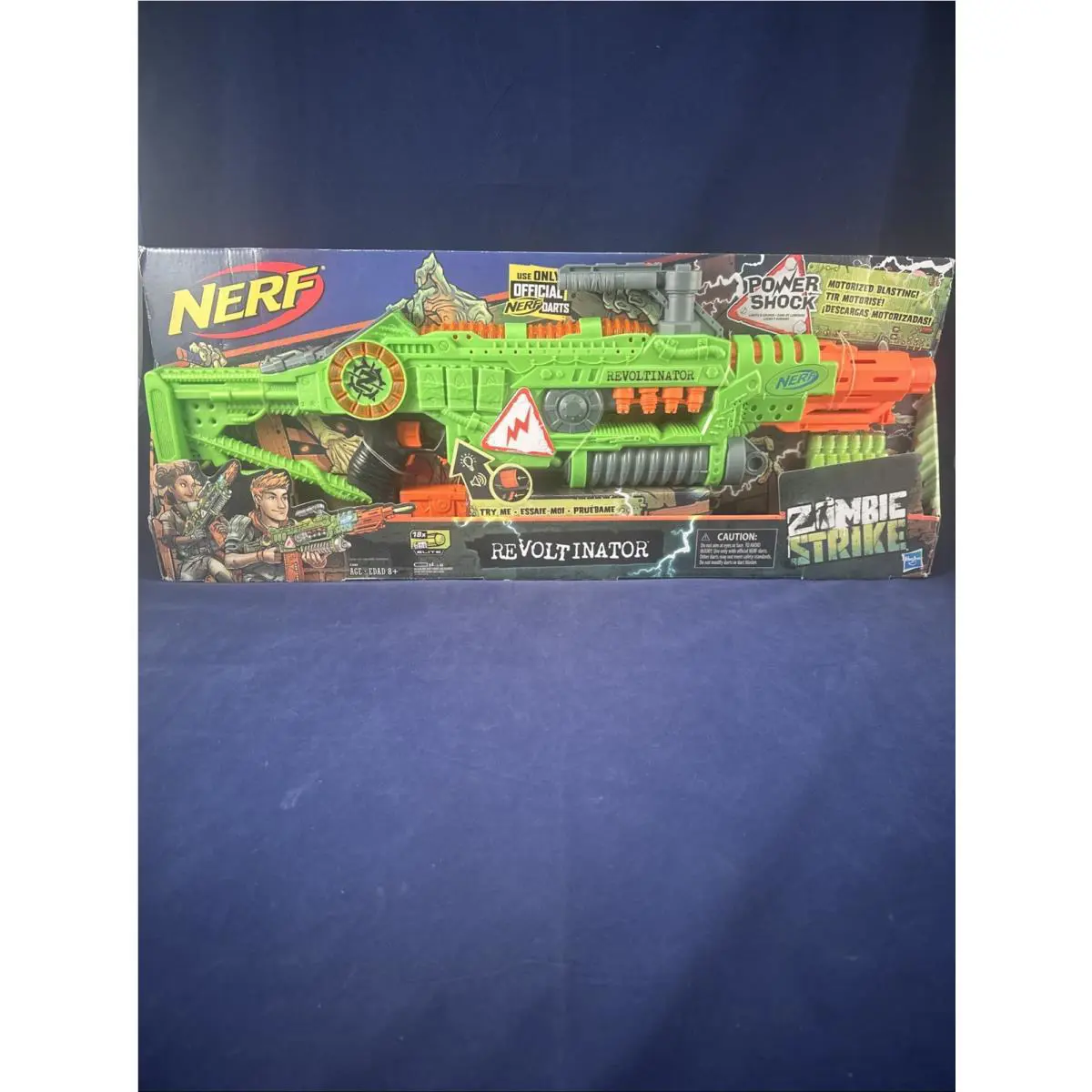 Nerf Revoltinator Zombie Strike Toy Blaster with Motorized Lights Sounds