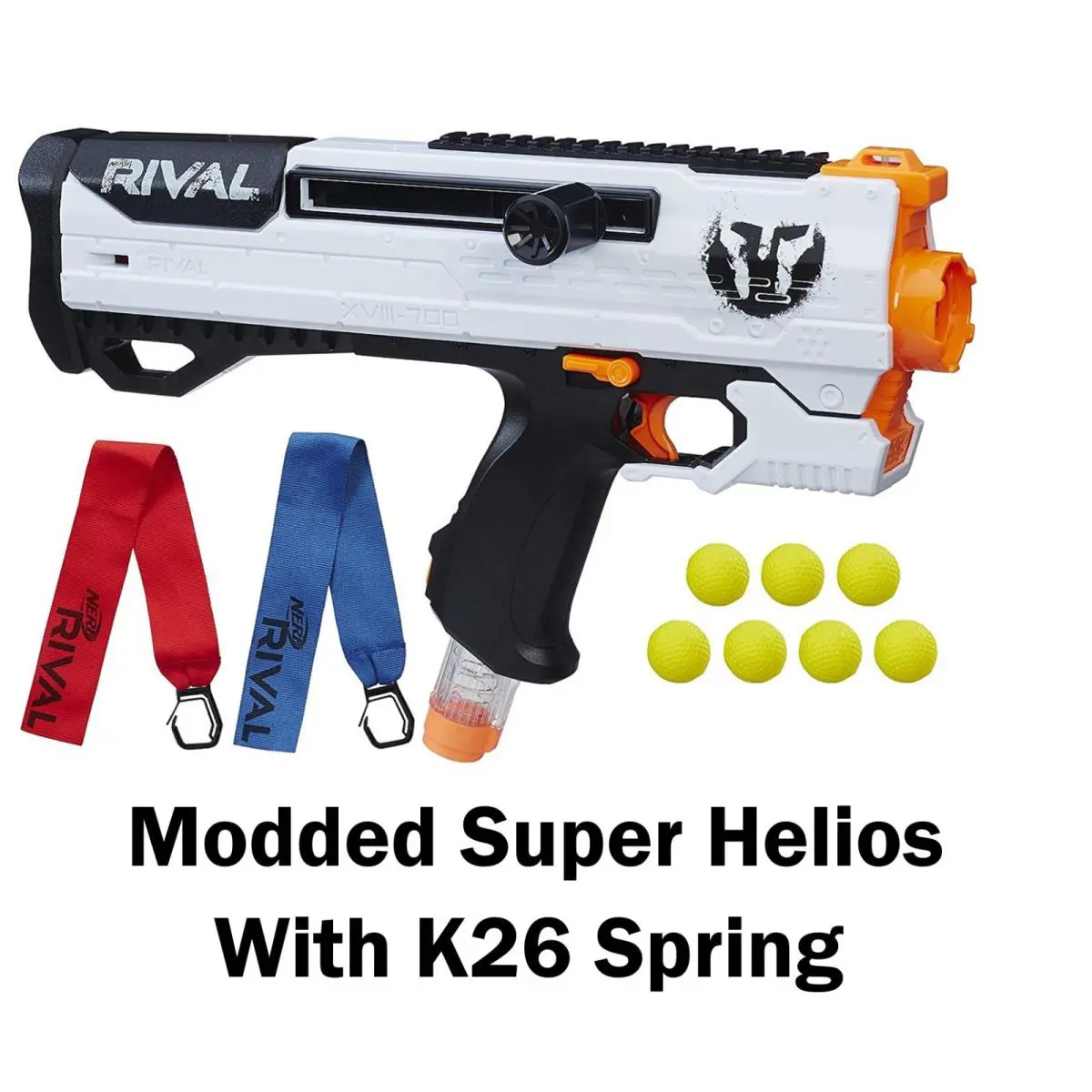 Modded Super Helios XVIII-700 - Nerf Rival Blaster with K26 Spring Mods