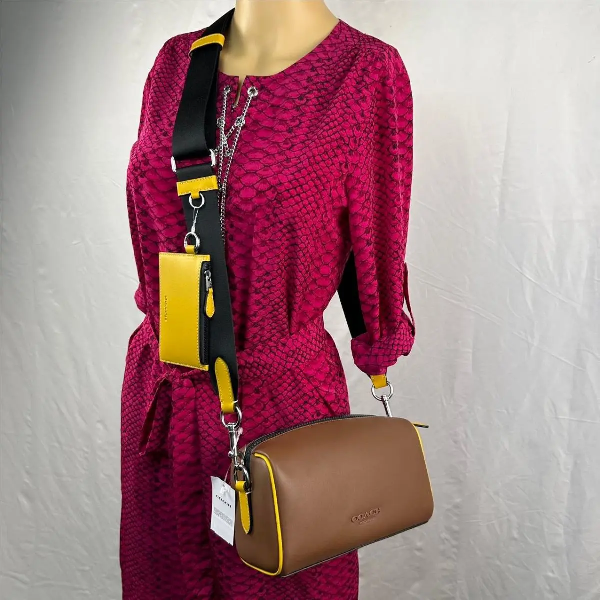 Coach CU194 Axel Crossbody Bag In Colorblock