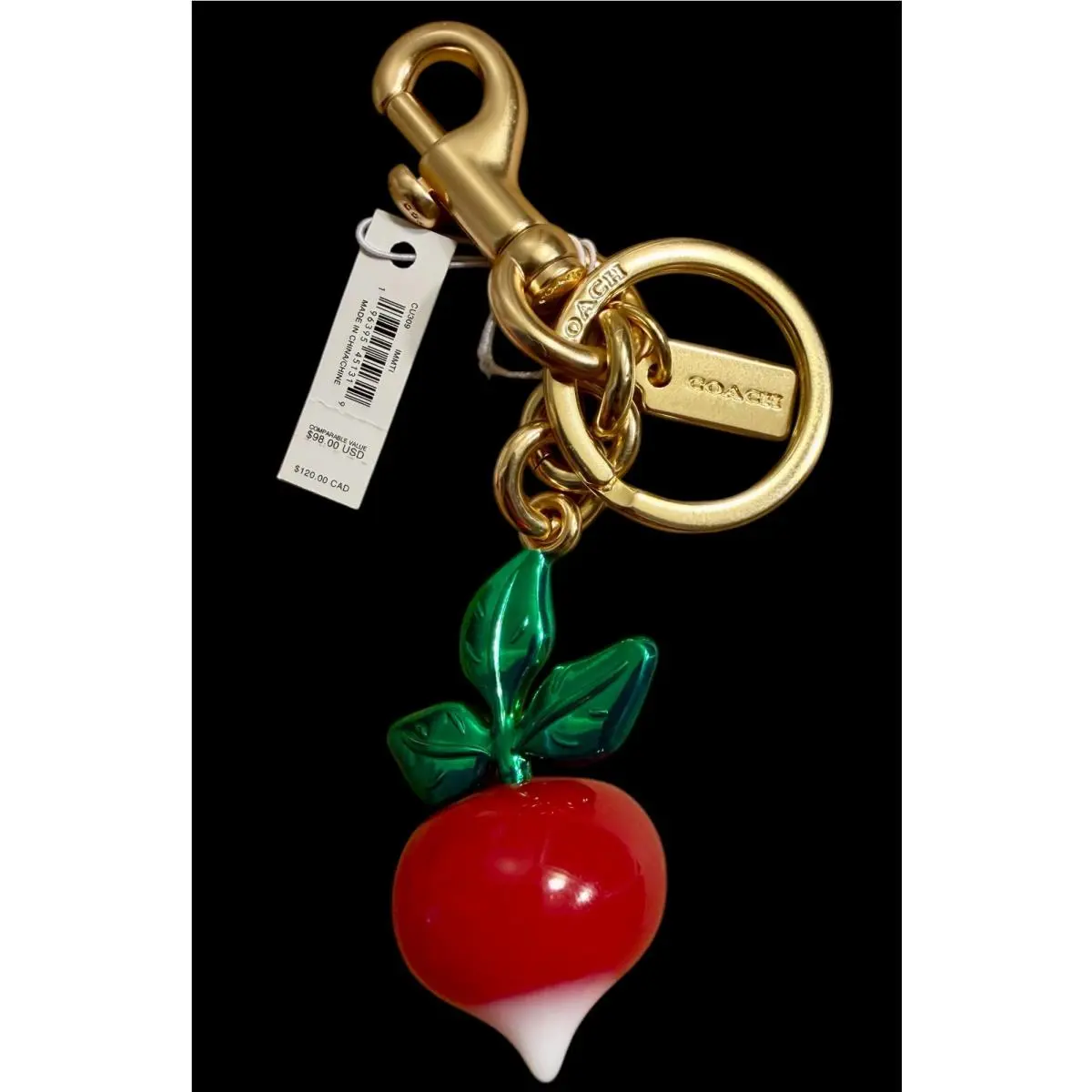 Coach x Observed by us Radish Bag Charm CU309 w/ Tags Rare