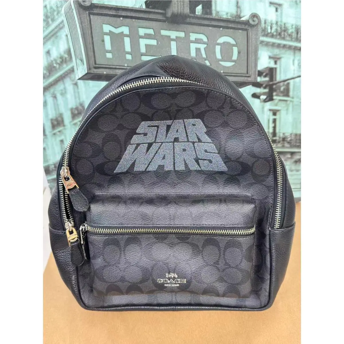 Coach F88015 Star Wars Coach Md Charlie Backpack In Signature Canvas with Motif