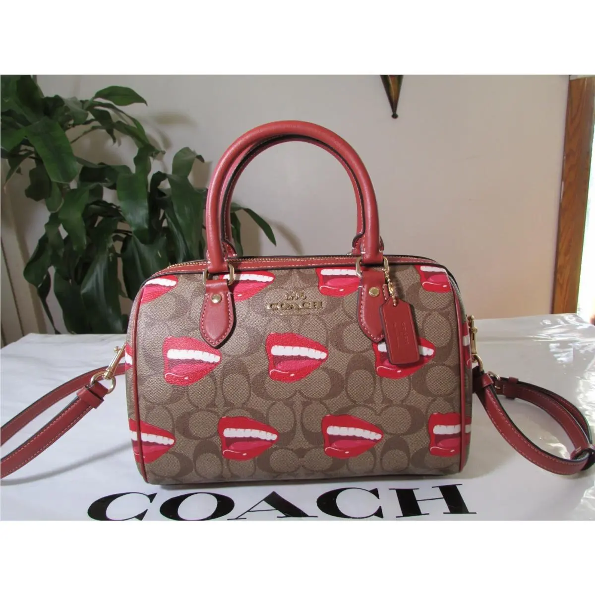 Coach Signature Canvas X Tom Wesselmann Rowan Satchel CQ033 Khaki Multi