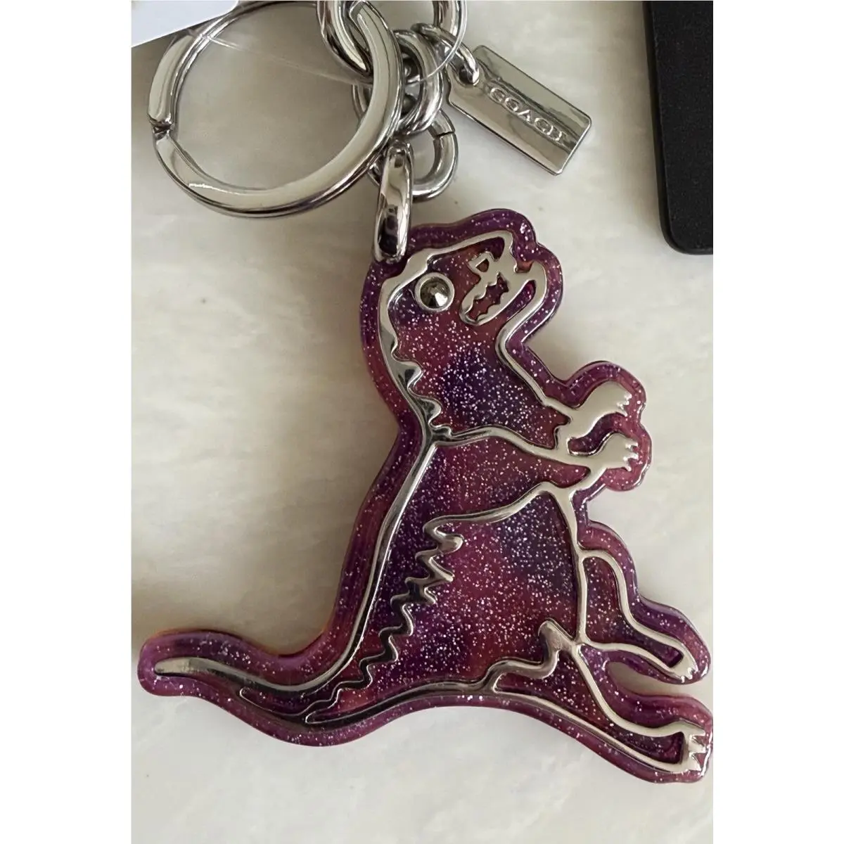 Coach Rose Tortoise Rexy Resin Bag Charm Keyring Fob 30714