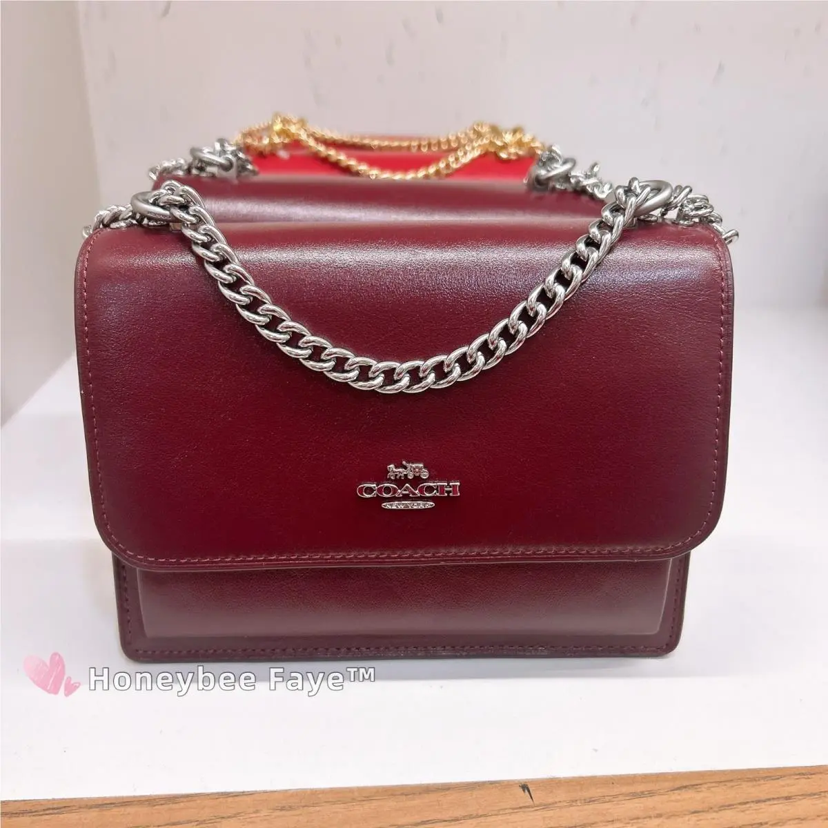Coach Mini Klare Crossbody Bag Cce89 Silver/dark Wine