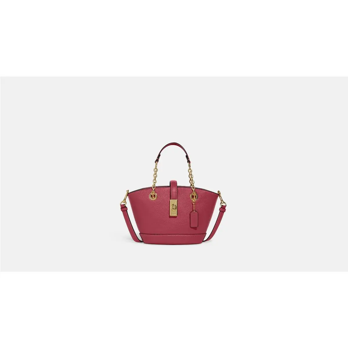 Coach Pebble Leather Lane Bucket or Crossbody Bag CA807 Rouge