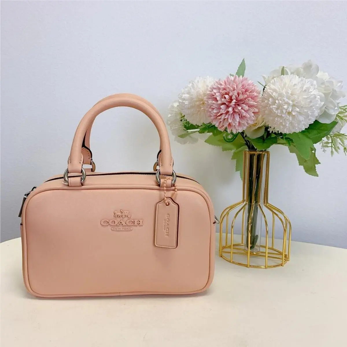 Coach CT776 Satchel Crossbody Bag in Sv/faded Blush