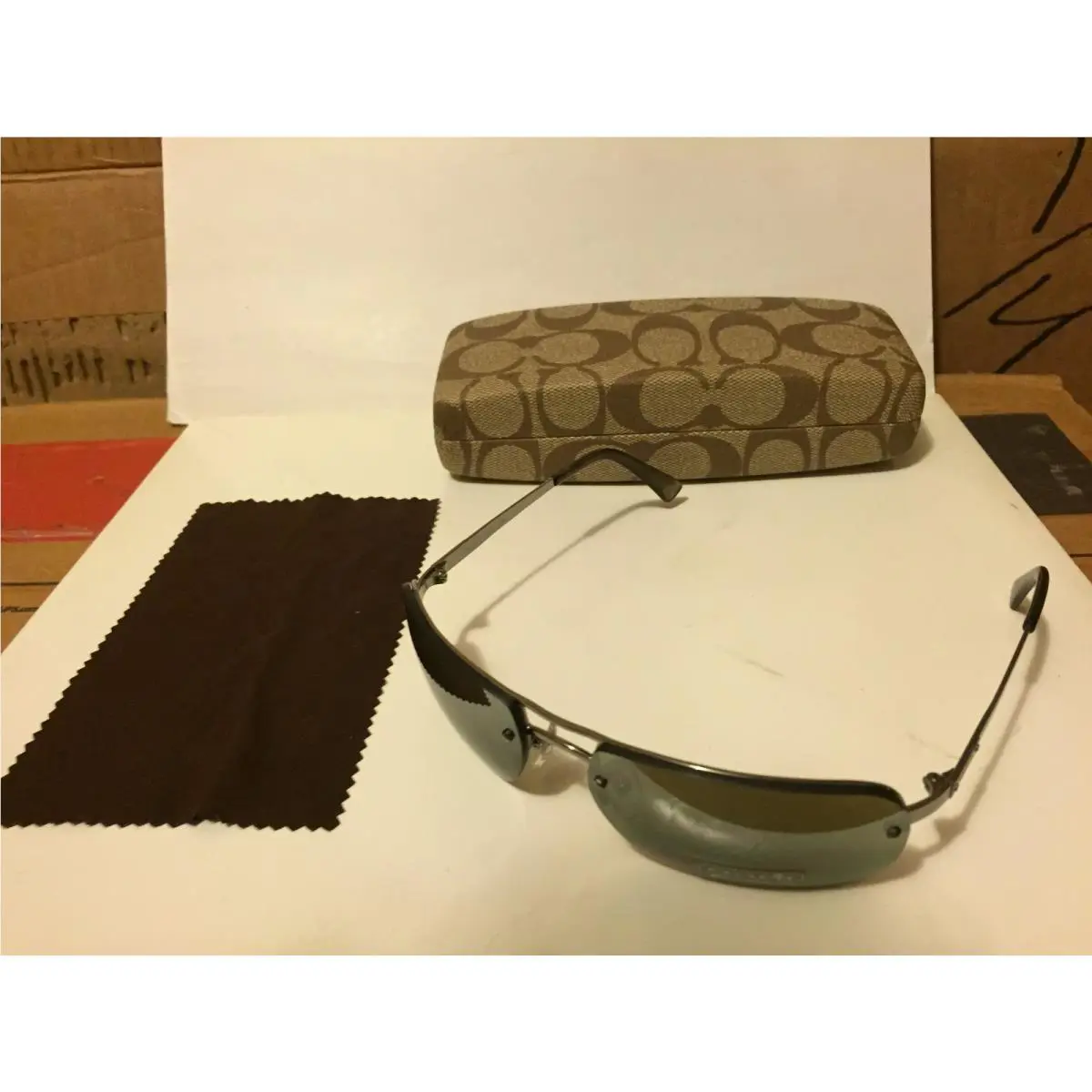 Coach - Sullivan - S316 Sunglasses 315 Chrome / Green-grey Mirror Lens