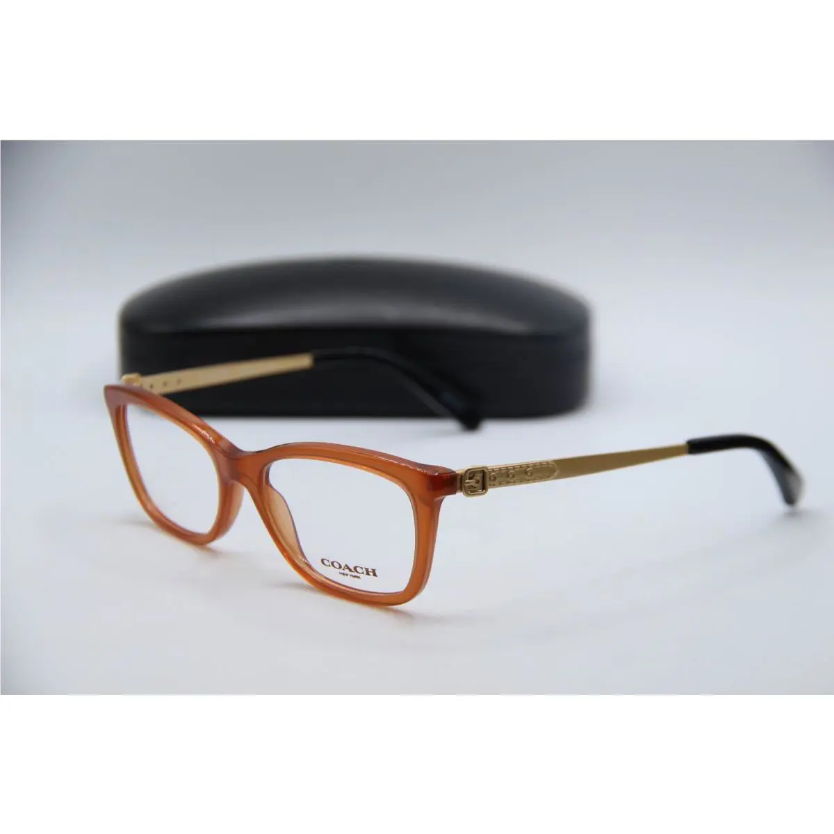 Coach HC 6114 5502 Amber Gold Brown Eyeglasses 51-16