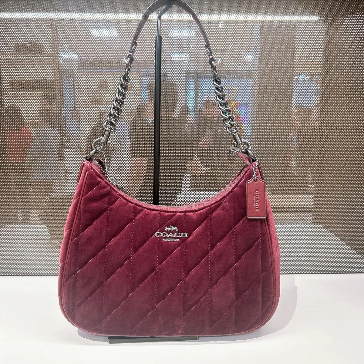 Coach Teri Hobo Bag In Organic Cotton with Quilting CCW69