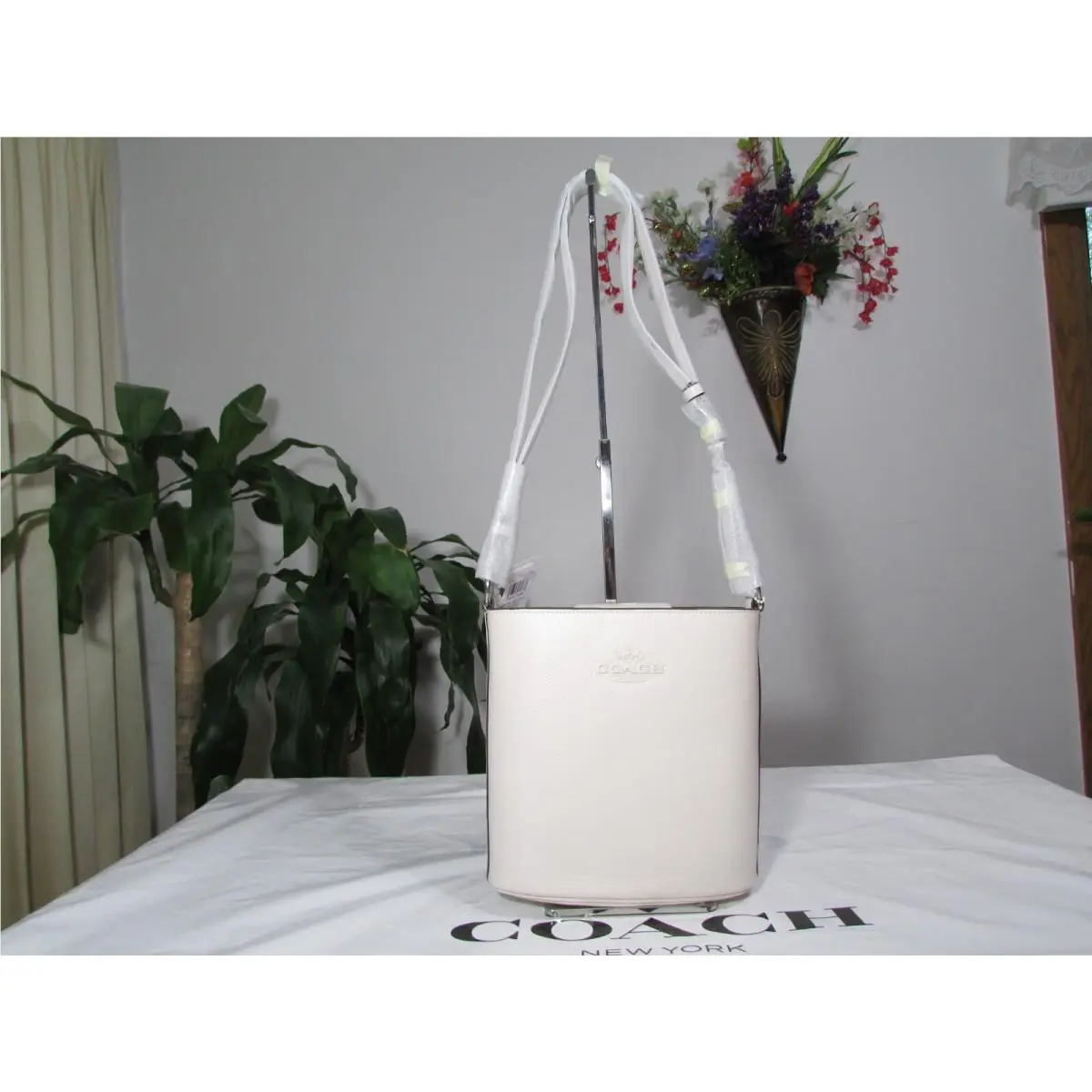 Coach Pebble Leather Sophie Bucket Bag CR153 Chalk
