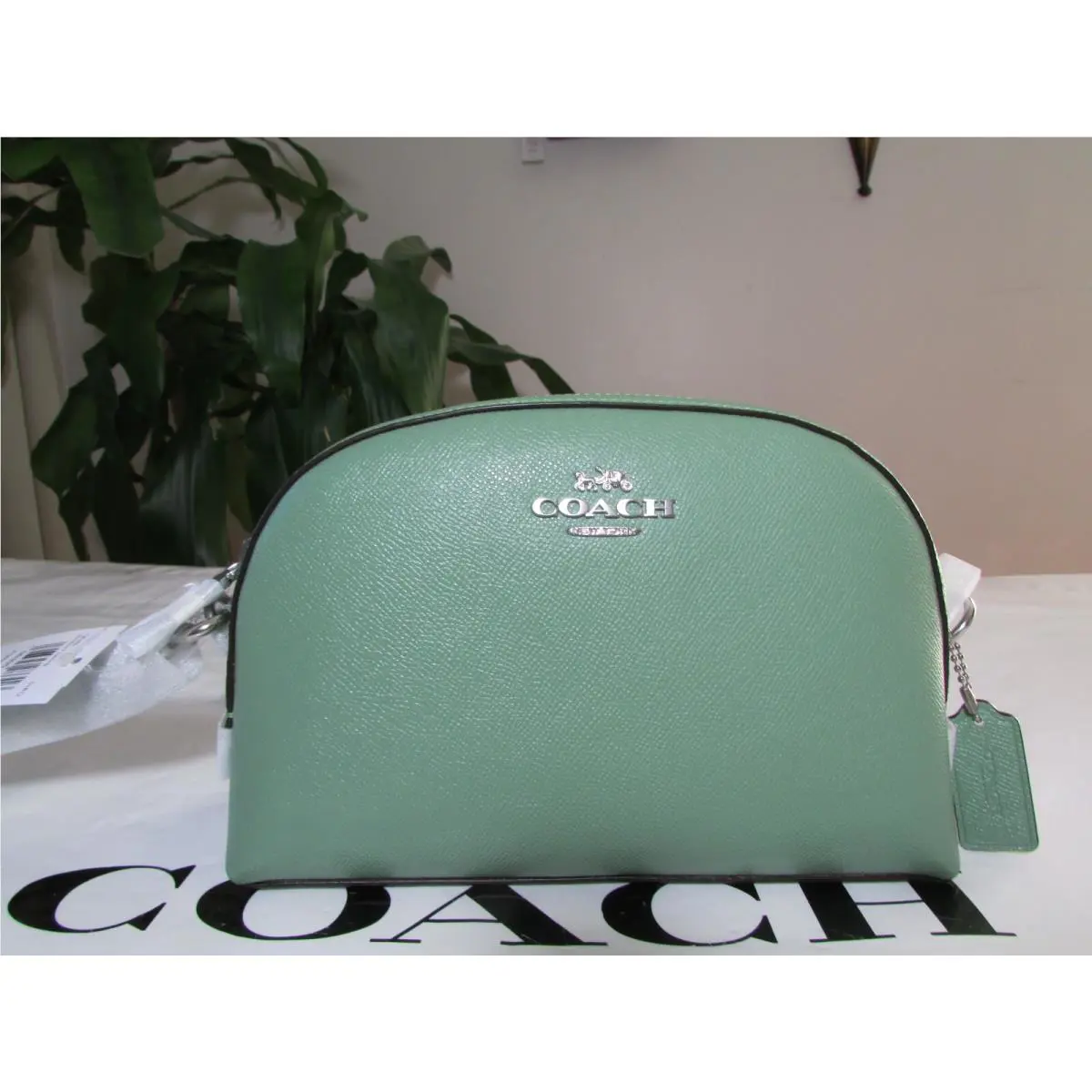 Coach Crossgrain Leather Madi Crossbody Bag CR348 Soft Green