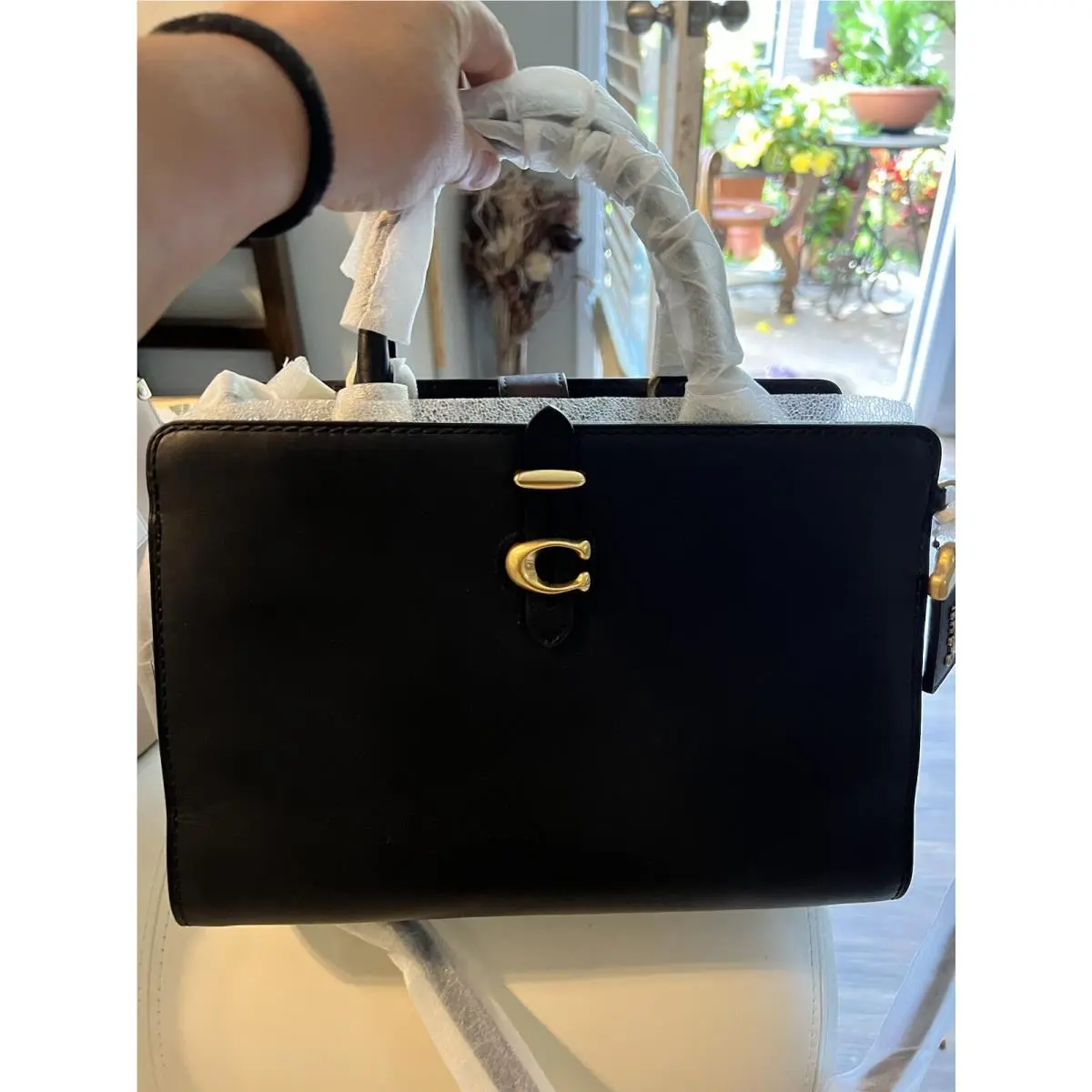 Coach 1941 Serra Colorblock Satchel 74077 Black/multi- Wrap