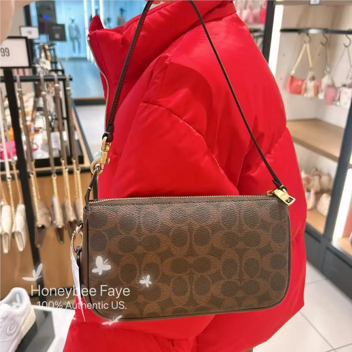 Coach Plaza Bag Signature Maple Longer Than Nolita 19 + Gift Box
