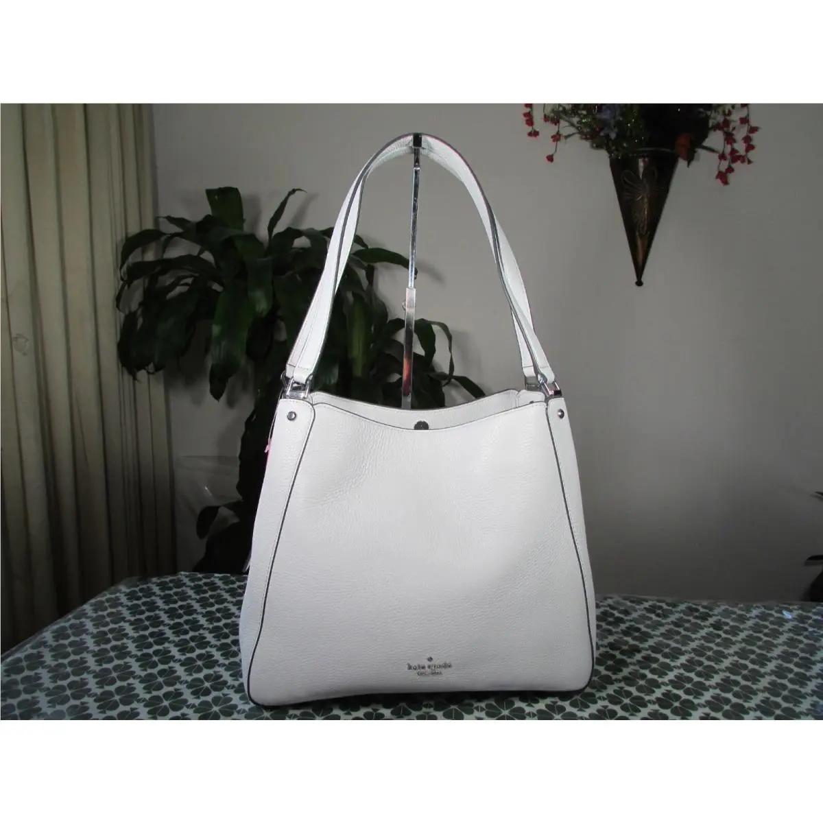 Kate Spade Leather Medium Triple Compartment Shoulder Bag K4395 Moonlight