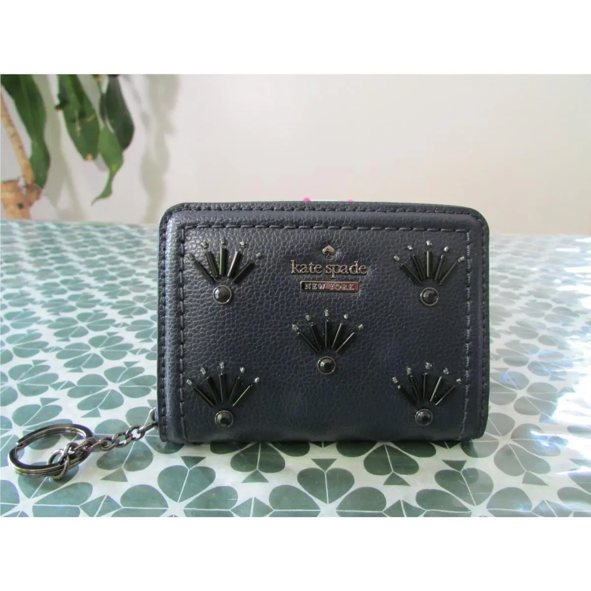 Kate Spade Dani Patterson Drive Embellished Card Wallet WLRU5222 Blazer Blue