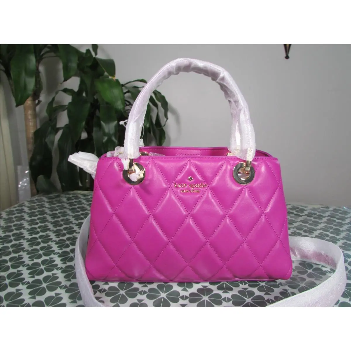 Kate Spade Carey Small Quilted Leather Sullivan Satchel KI849 Baja Rose
