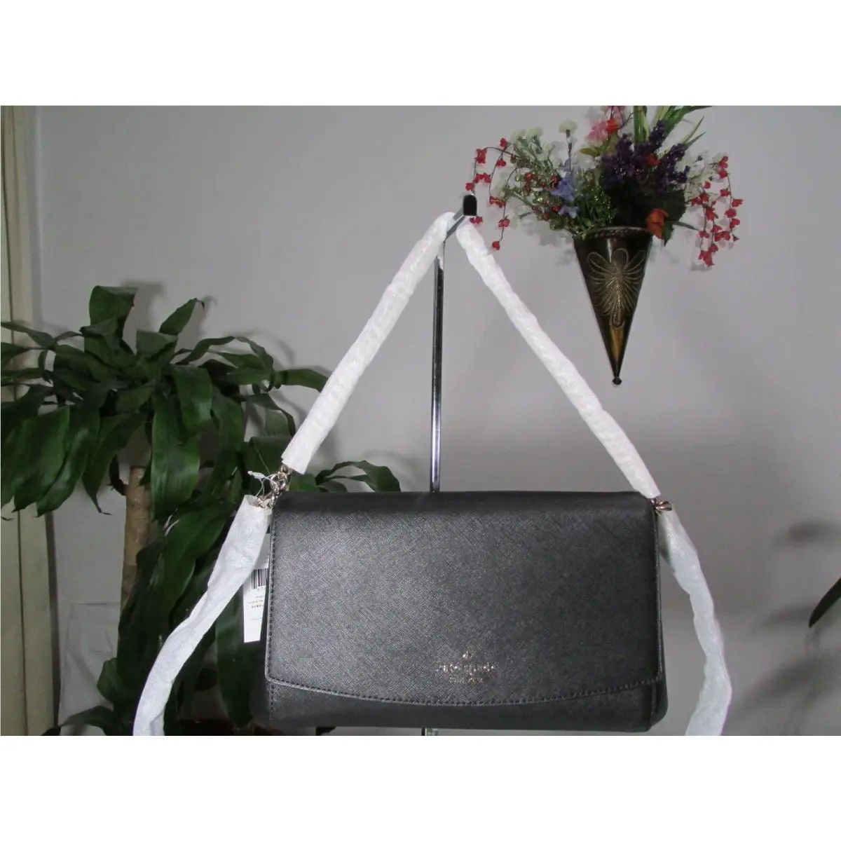 Kate Spade Saffiano Leather Laurel Way Greer Crossbody Bag Black