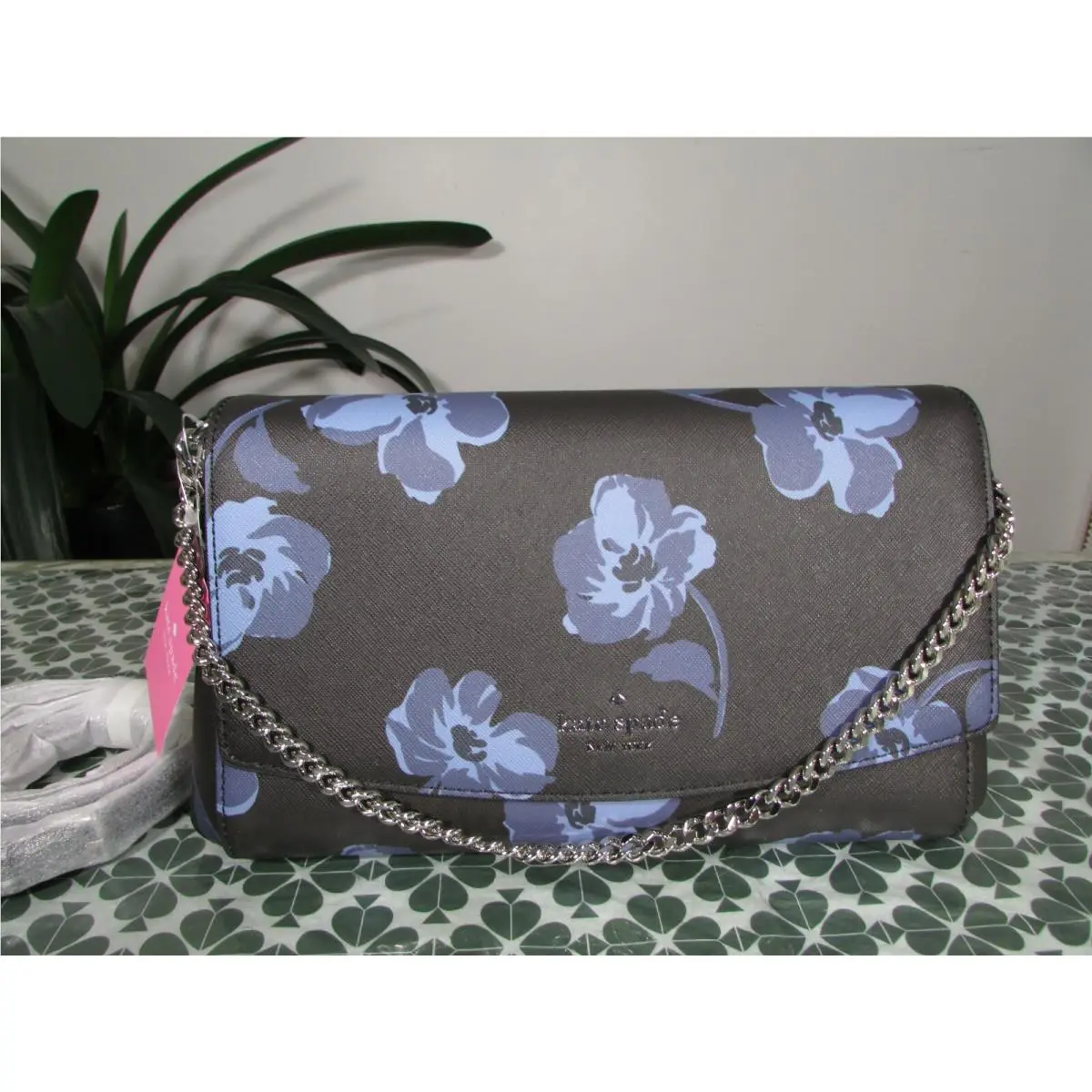 Kate Spade Saffiano Pvc Laurel Way Greer Crossbody Bag Blue Multi