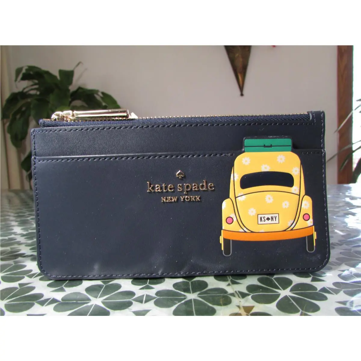Kate Spade Leather Beep Beep Large Slim Cardholder K6877 Blazer Bule