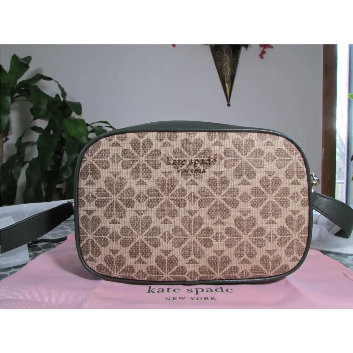 Kate Spade Spade Flower Canvas Medium Camera Bag PXR00075 Natural Multi